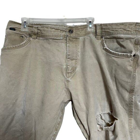 Kuhl Rydr Lean Pants Mens Fits 42 x 24 Hiking Outdoor Beige Destroyed Holes - Picture 14 of 14